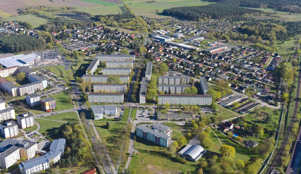 Luftaufnahme des Quartiers An der Hohensteiner